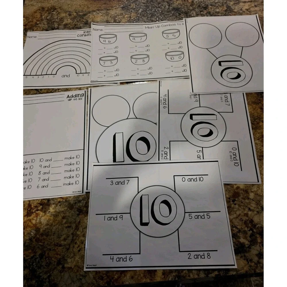 Workbooks Homeschool Teacher. Games.pictures. Numbers Words. Charts.